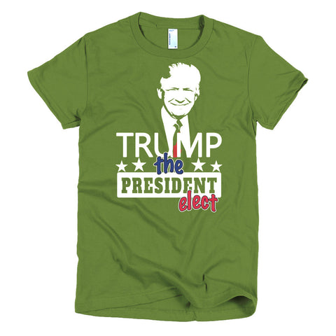 TRUMP, President Elect, Short sleeve women's t-shirt, Dark Colors - 2cooldesigns