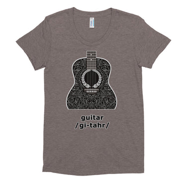 Guitar Tri Blend Women's short sleeve soft t-shirt - 2cooldesigns