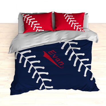 Baseball Stitches Bedding, Personalized Comforter or Duvet - 2cooldesigns