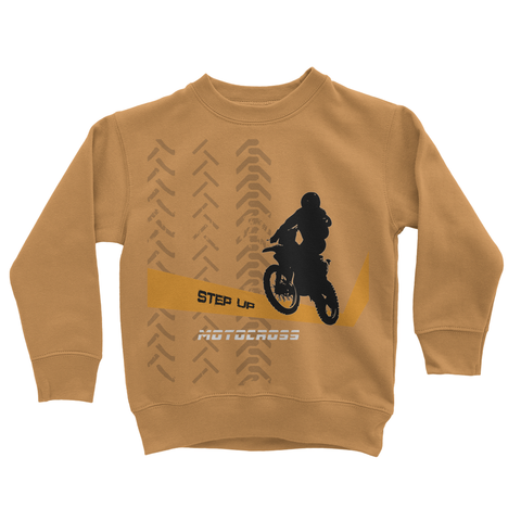 Motocross Orange and Black Kids Sweatshirt - 2cooldesigns