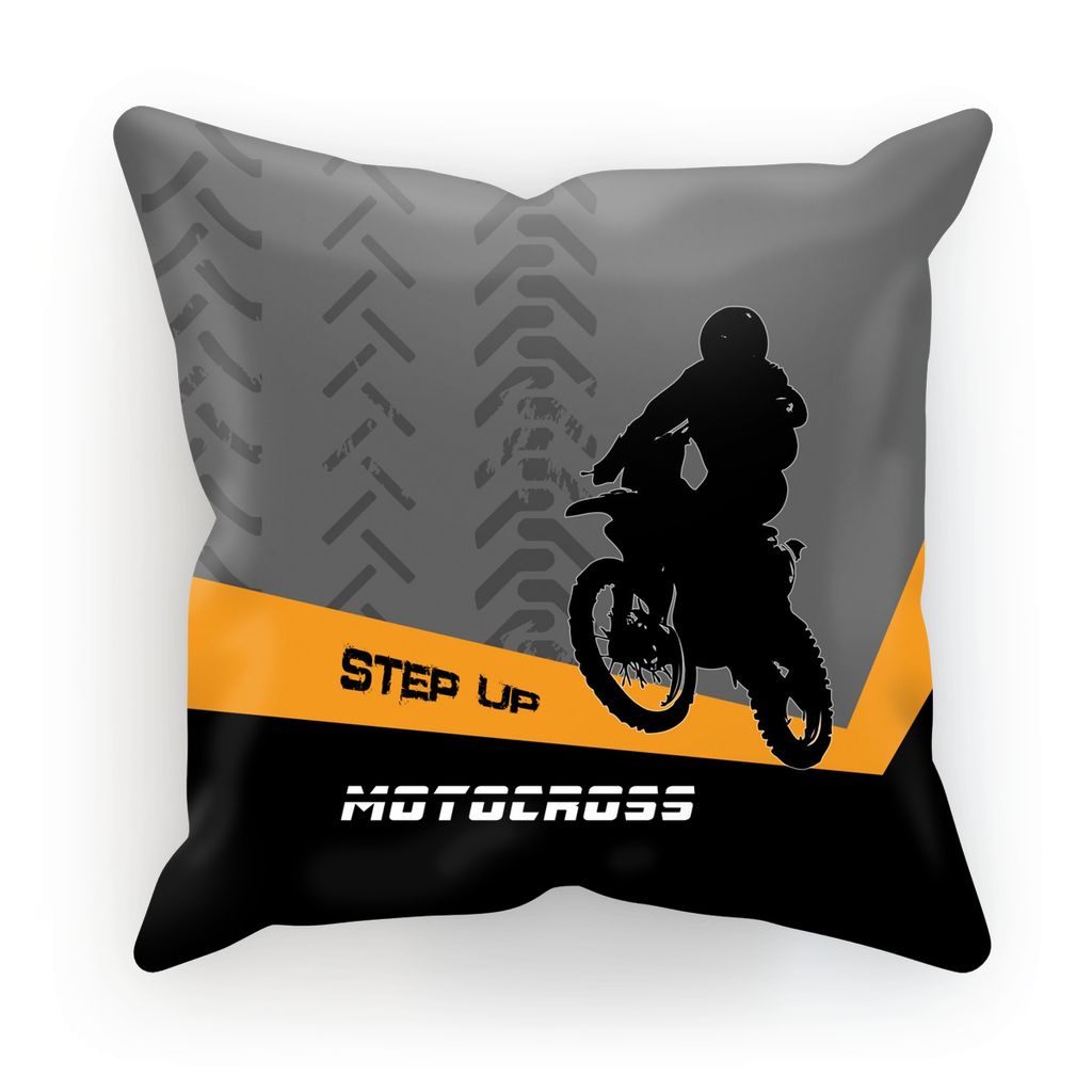 Motocross Orange and Black Cushion - 2cooldesigns
