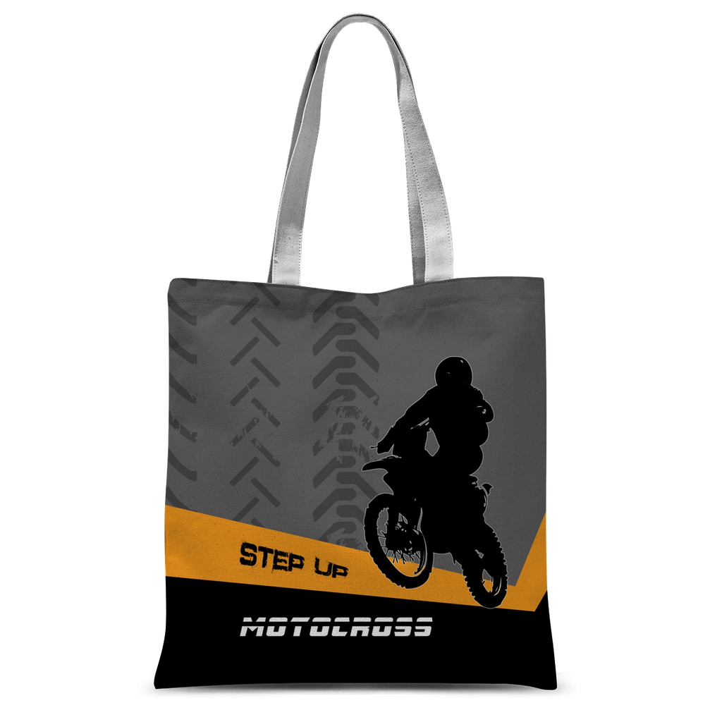 Motocross Orange and Black Tote Bag - 2cooldesigns