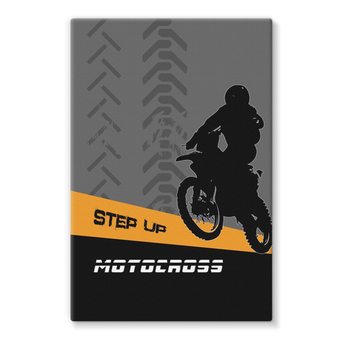 Motocross Orange and Black Stretched Eco-Canvas - 2cooldesigns