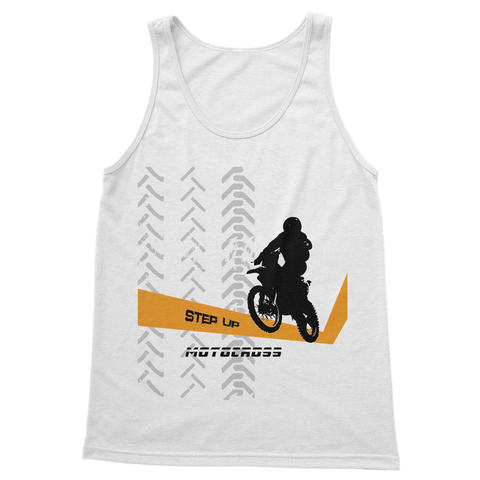 Motocross Orange and Black Softstyle Tank Top - 2cooldesigns