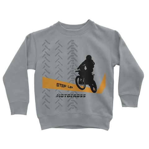 Motocross Orange and Black Kids Sweatshirt - 2cooldesigns