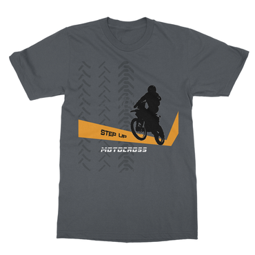Motocross Orange and Black Softstyle Ringspun T-Shirt - 2cooldesigns