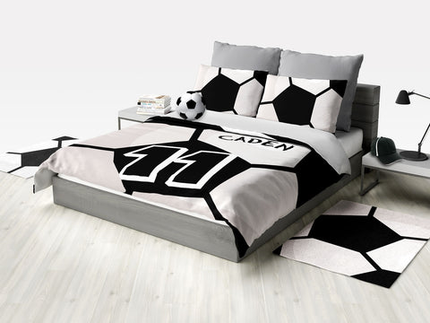 Custom Soccer Theme Bedding, Personalized Duvet or Comforter Sets - 2cooldesigns