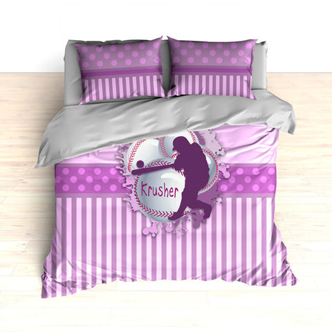 Softball Themed Bedding, Duvet or Comforter Sets, Softball Design - 2cooldesigns