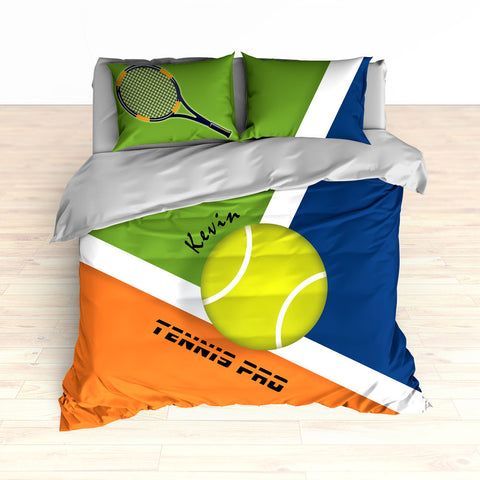 Tennis Bedding, Tennis Comforter, Tennis Duvet, Personalized Kids bedding, Custom Tennis Bed - 2cooldesigns