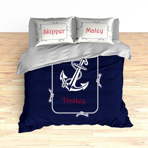 Nautical Anchor Theme Bedding, Duvet or Comforter Sets - 2cooldesigns